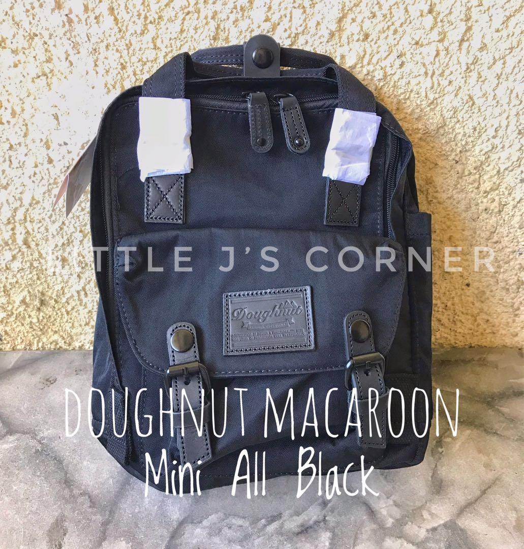 Doughnut Macaroon Mini All Black, Women's Fashion, Bags & Wallets