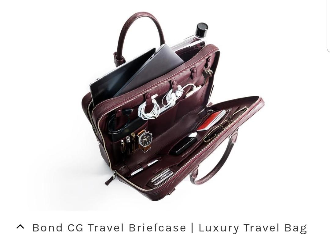 Faire Leather Co. Bond CG Travel Briefcase in Black (CrossGrain