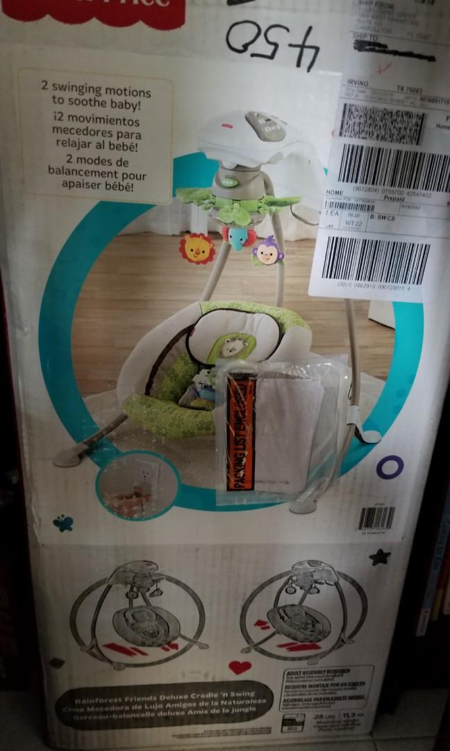 Fisher Price Deluxe Cradle N Swing Rainforest Friends