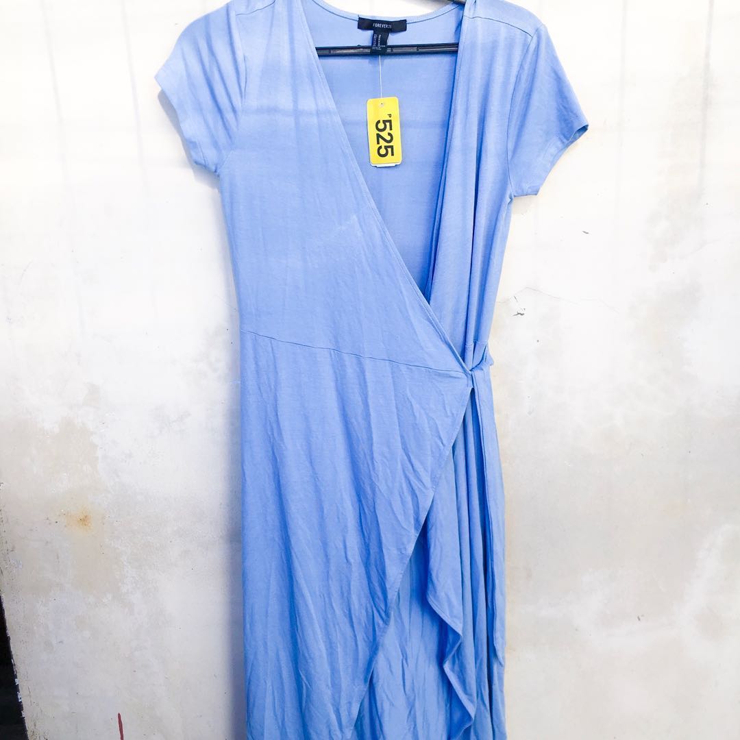periwinkle wrap dress