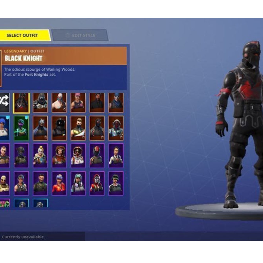 Fortnite Black Knight Account (Full Acess), Toys & Games, Video Gaming, Video Games on Carousell