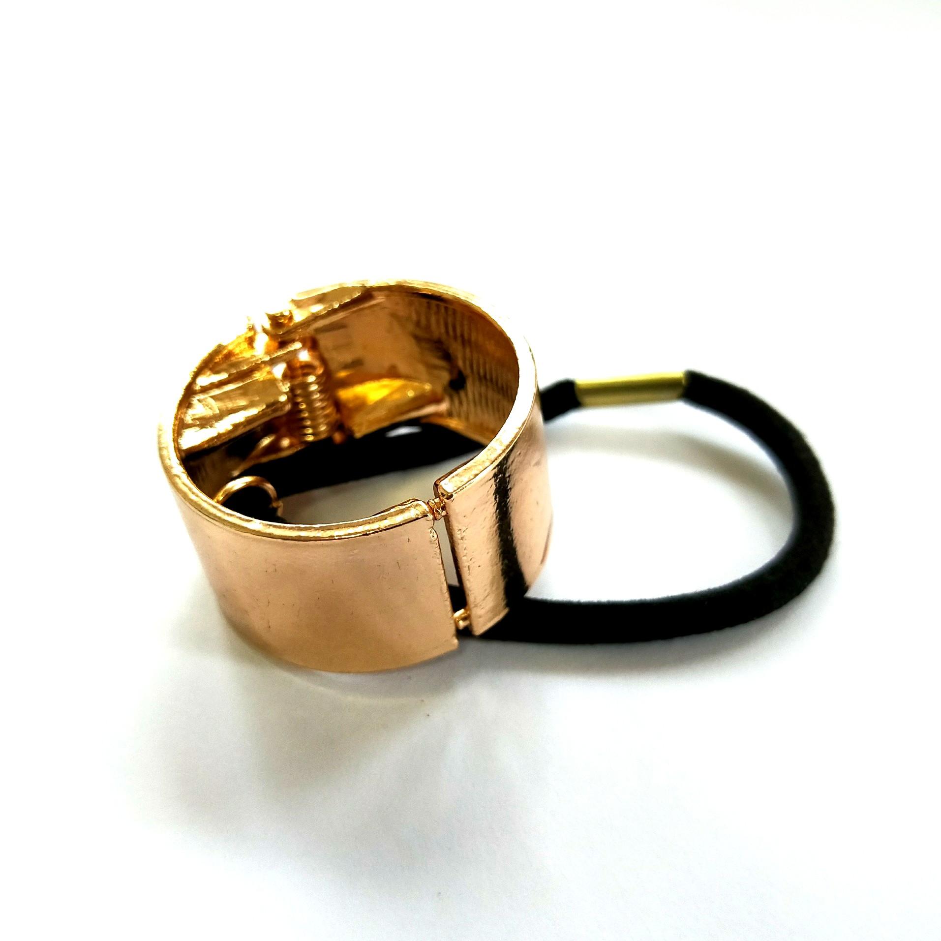 Gold ring hair accessory top