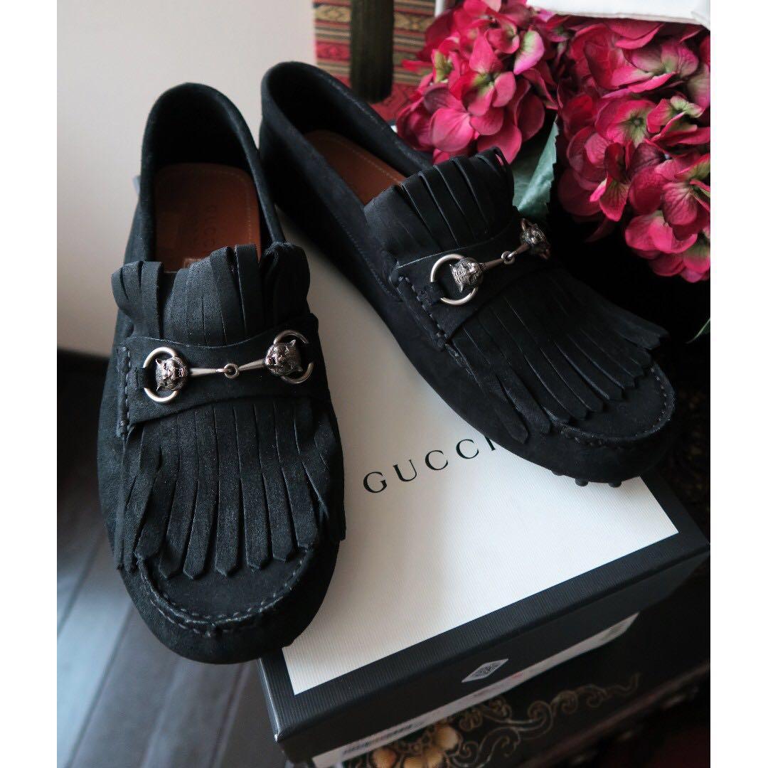 Gucci Angry Cat Horsebit Fringe Queen Nero Moccasin Driving Loafer Slip On Shoe Men S Fashion Footwear Others On Carousell