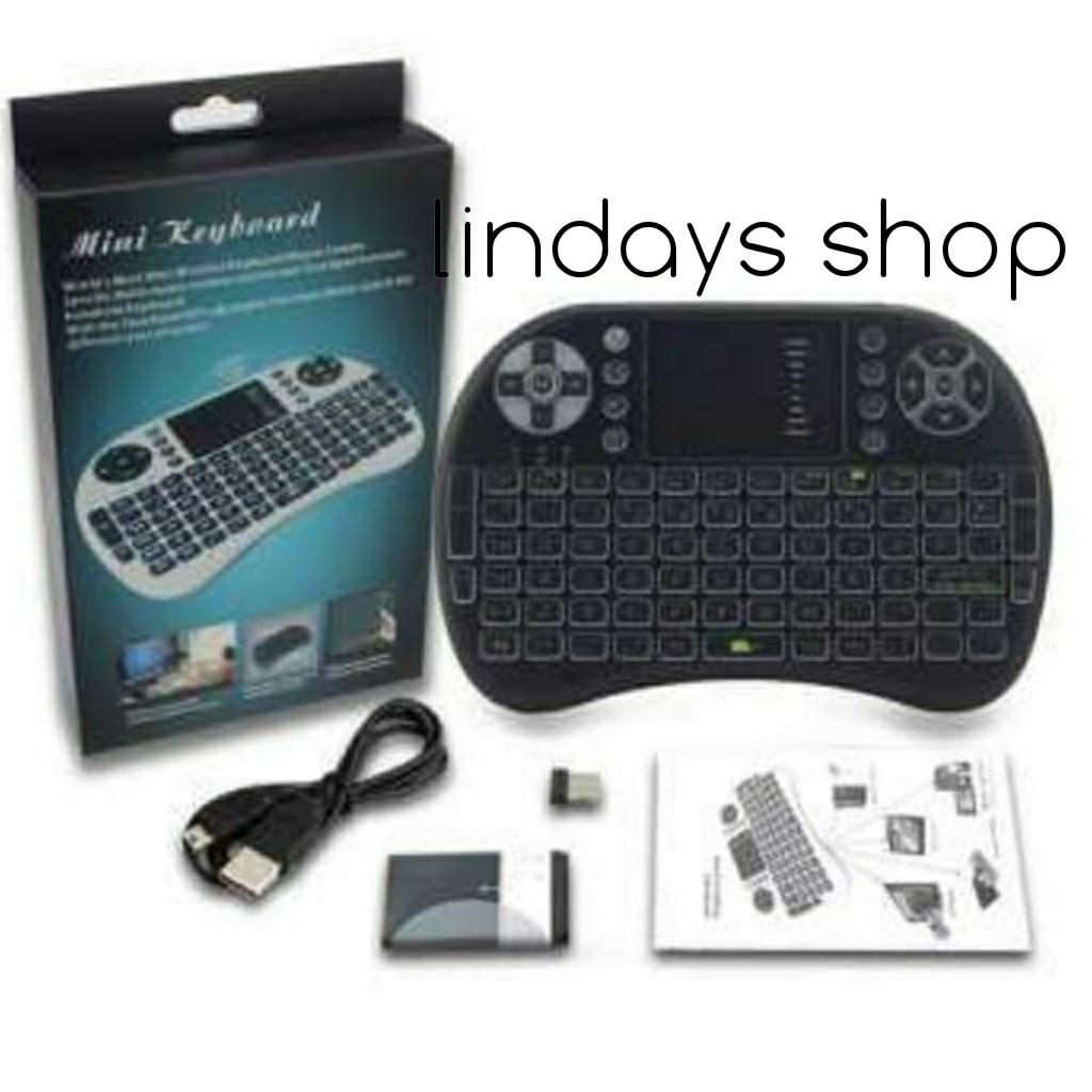 I8 Rgb Rainbow Wireless Keyboard Mini With Air Mouse And Touch Pad Electronics Computer Parts Accessories On Carousell