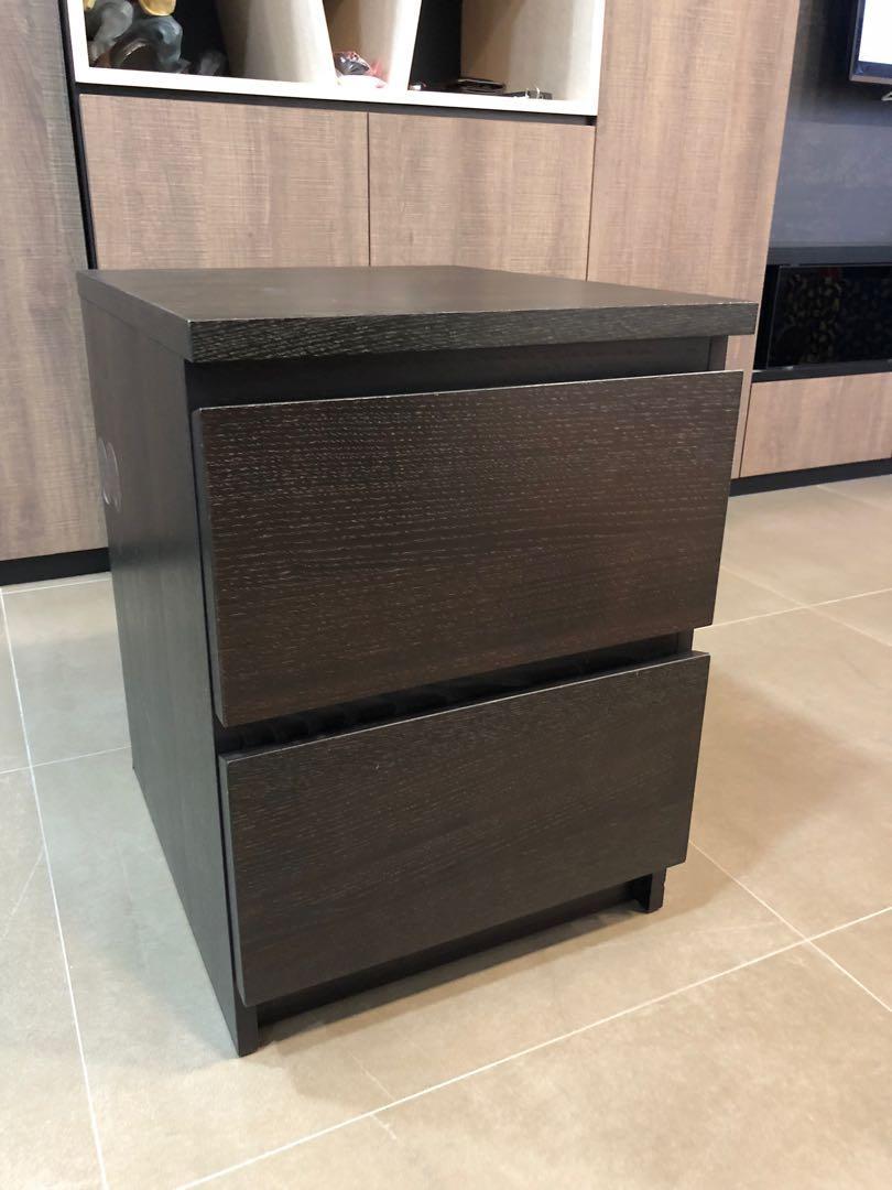 IKEA Kullen Bedside table (with 2 drawers), Furniture & Home Living
