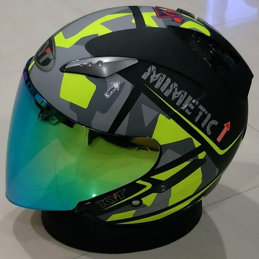 Kyt Helmet (Matte Green), Motorcycles, Motorcycle Accessories on Carousell