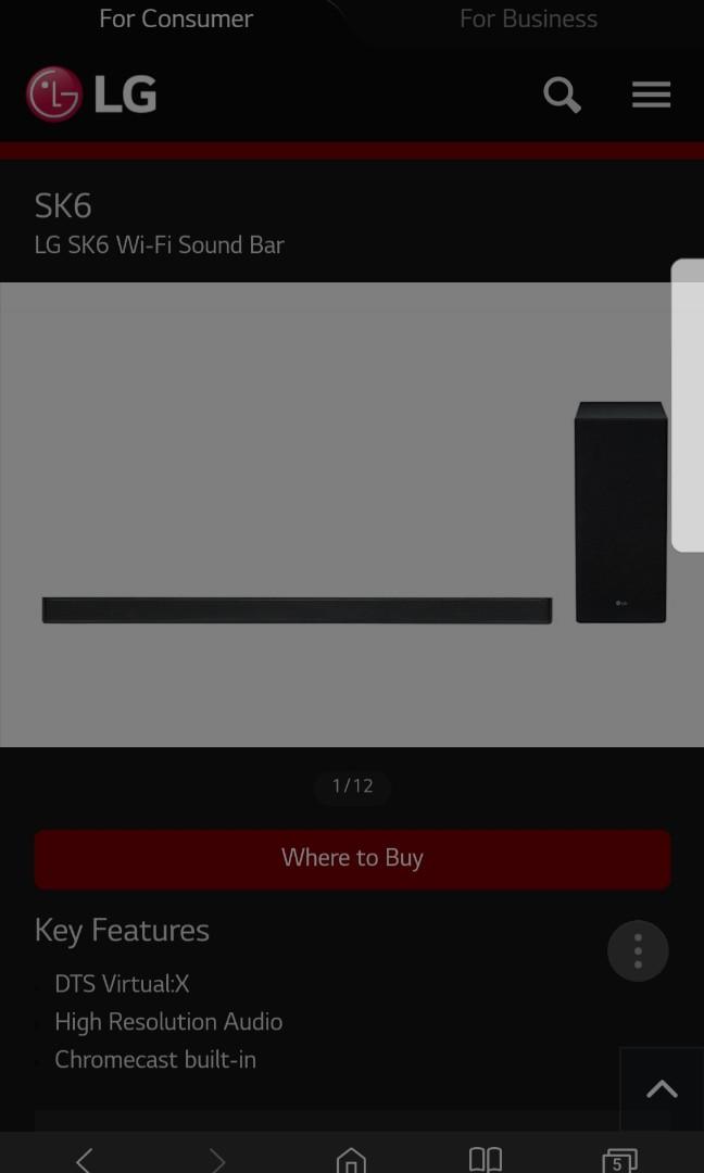 lg sk6 chromecast