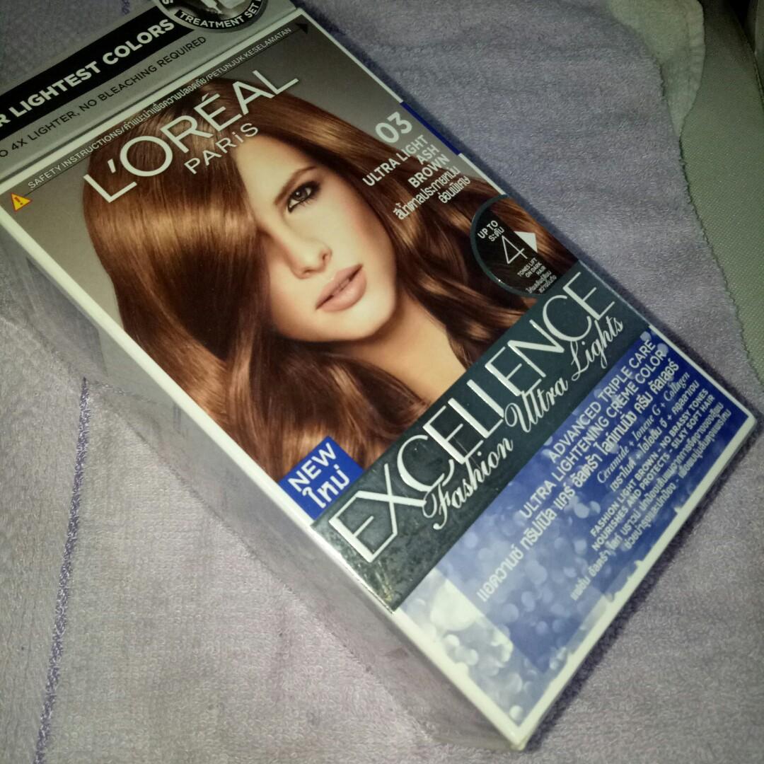 L Oreal Hair Color Shade 03 Ultra Light Ash Brown On Carousell