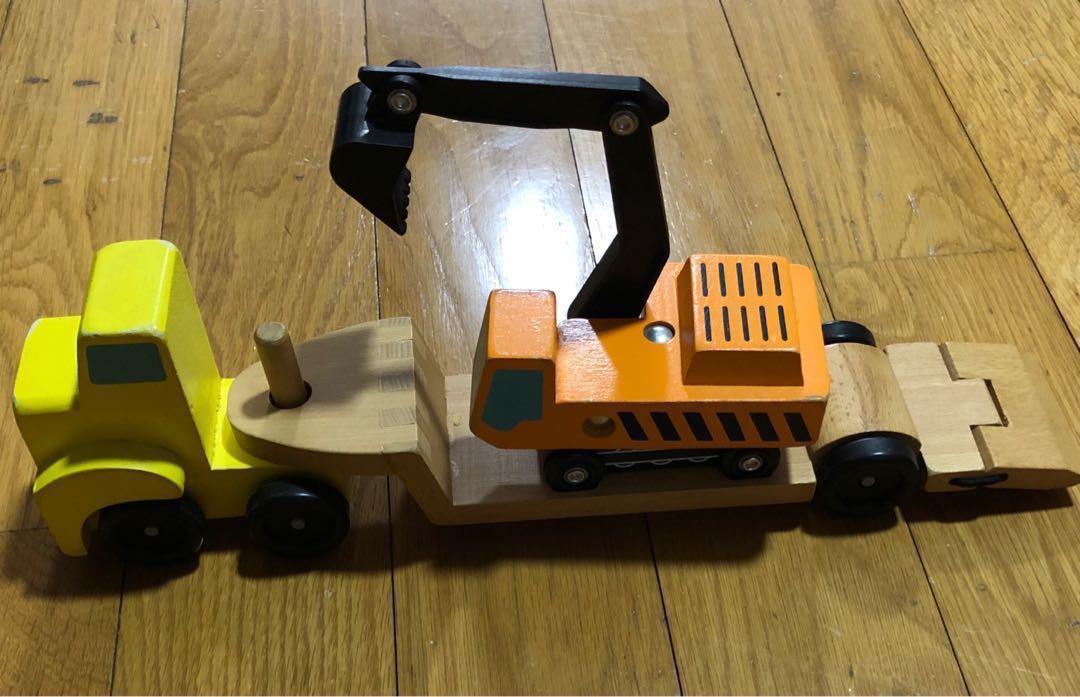 melissa and doug trailer and excavator