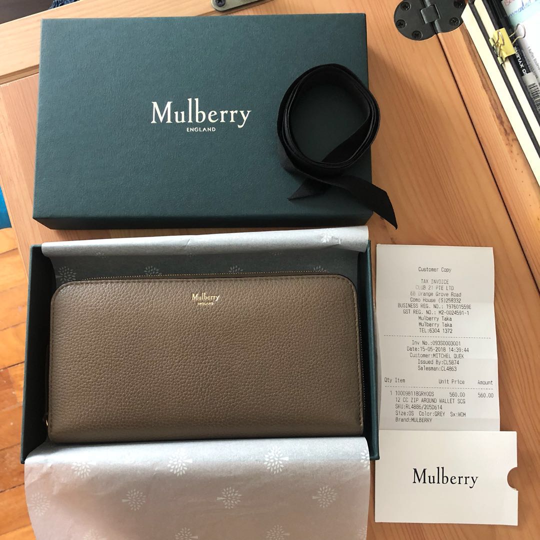 mulberry 12 card zip around wallet
