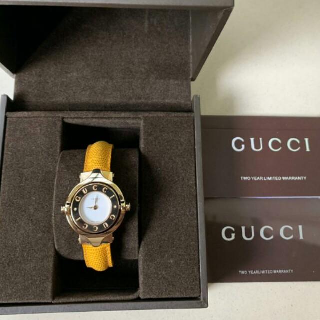gucci yellow watch