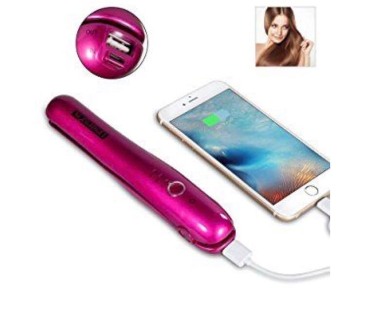 NEXGADGET Mini Wireless Hair Straightener Build in Portable Charger Beauty Personal Care Hair on Carousell