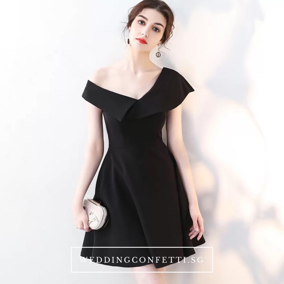 Off Shoulder Black Cocktail Dress Women S Fashion Clothes Dresses Skirts On Carousell