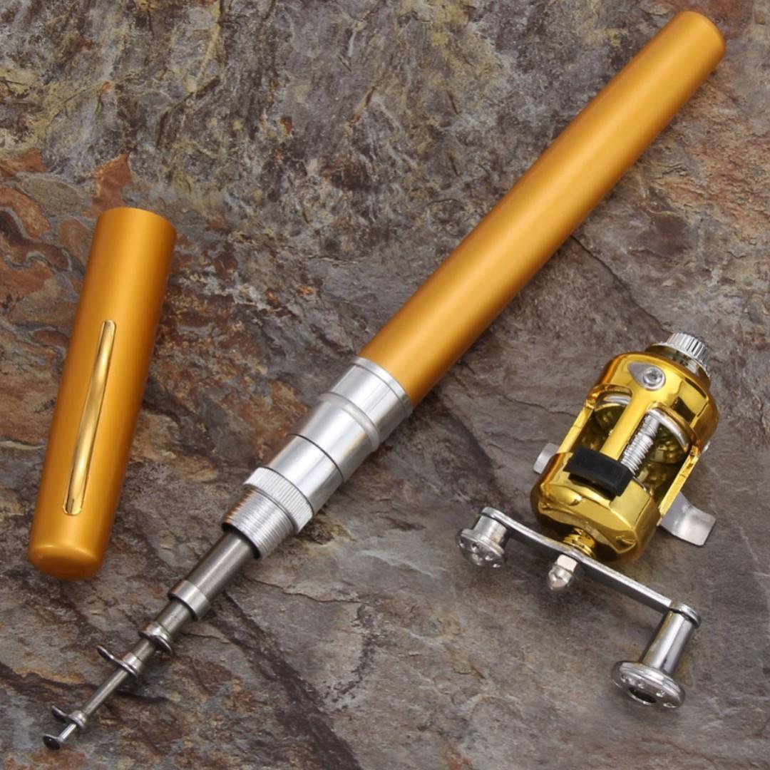Pen Fishing Rod with Golden Reel Set