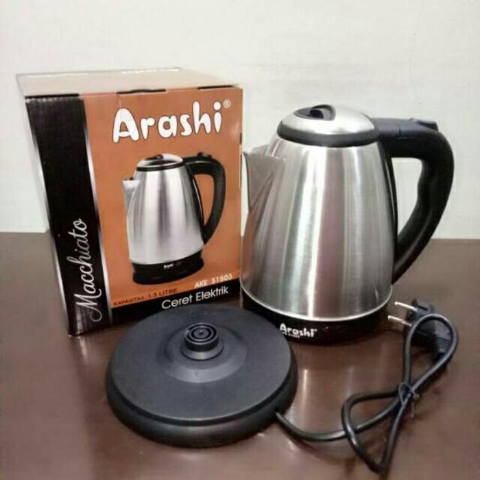 Preloved 1 5 L Arashi Teko Listrik Kettle Listrik Pemanas