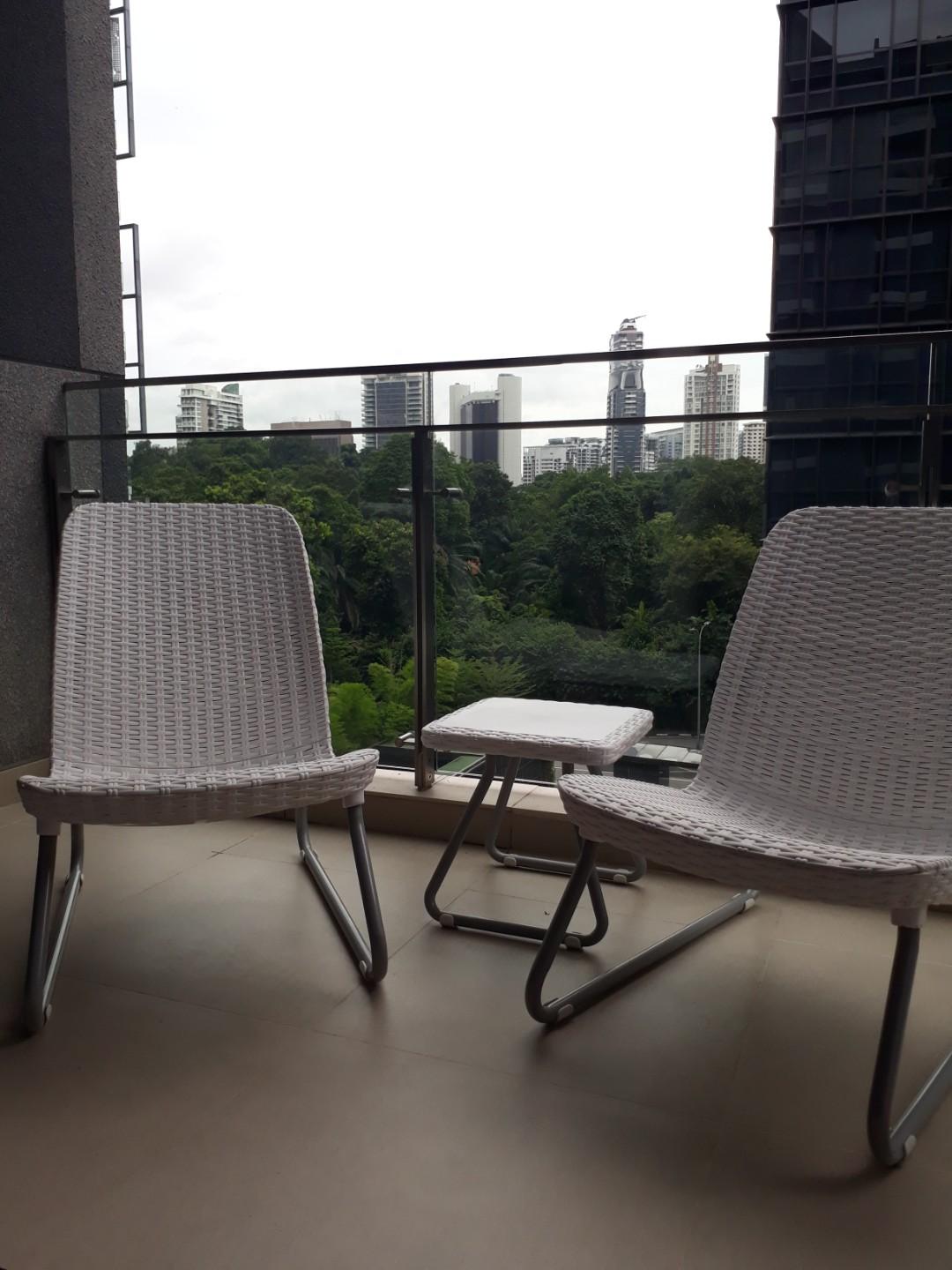 Rio Keter 3piece Balcony Furniture Set, Furniture & Home Living