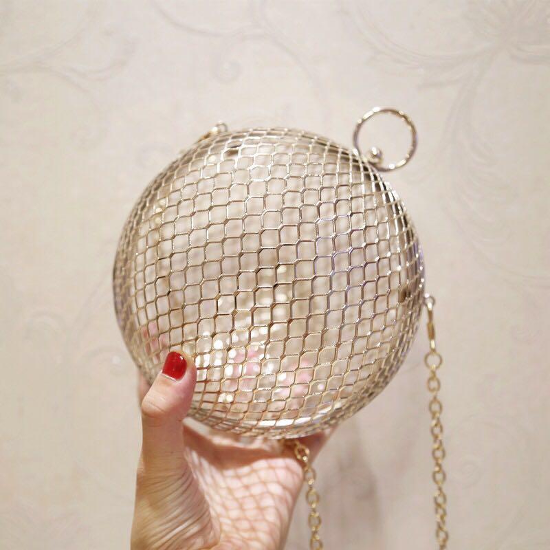 gold round clutch