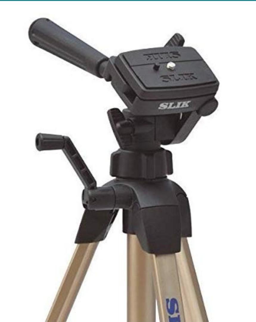 Slik F153 Compact Economy Tripod with Crank Center Column (Silver