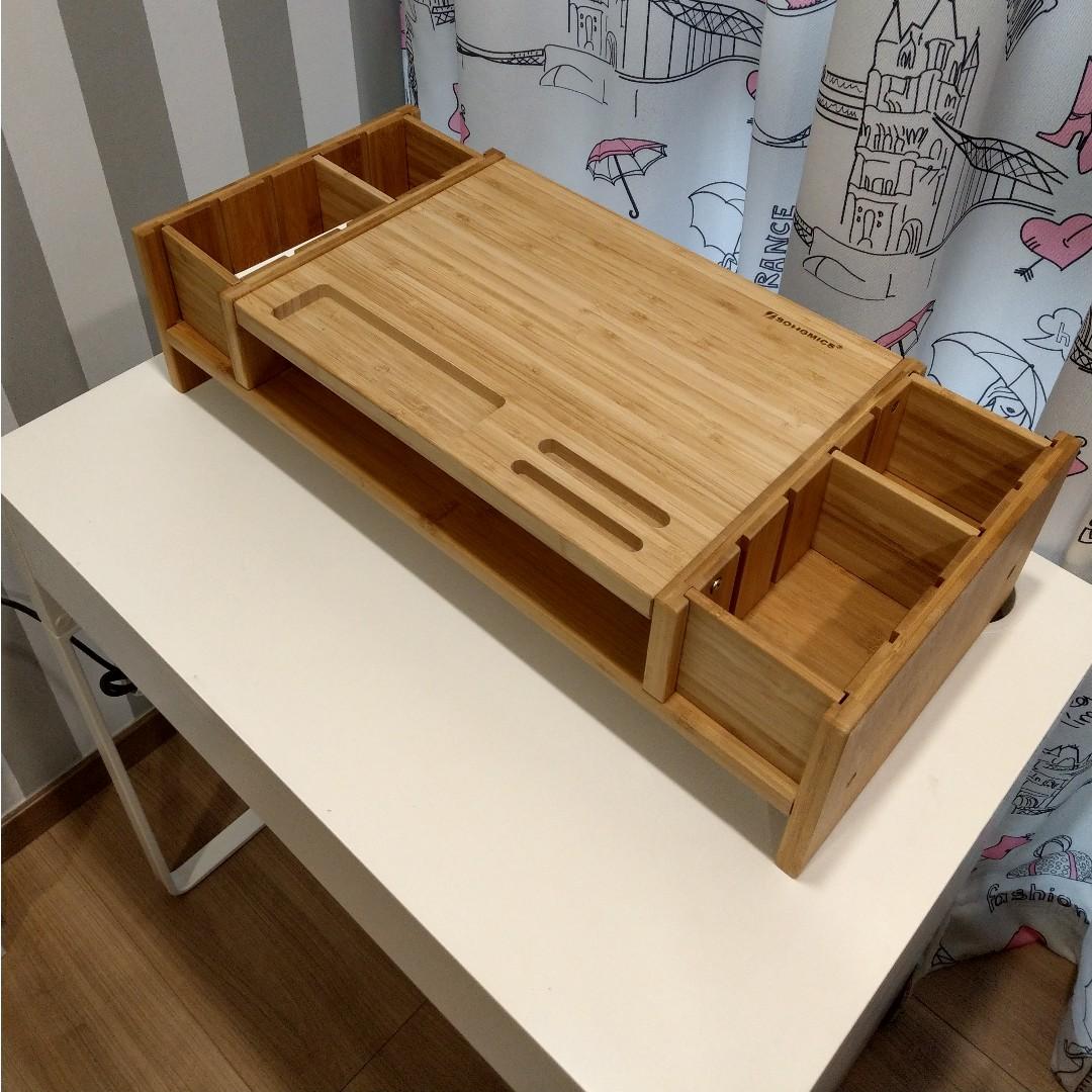 Songmics bamboo clearance monitor stand