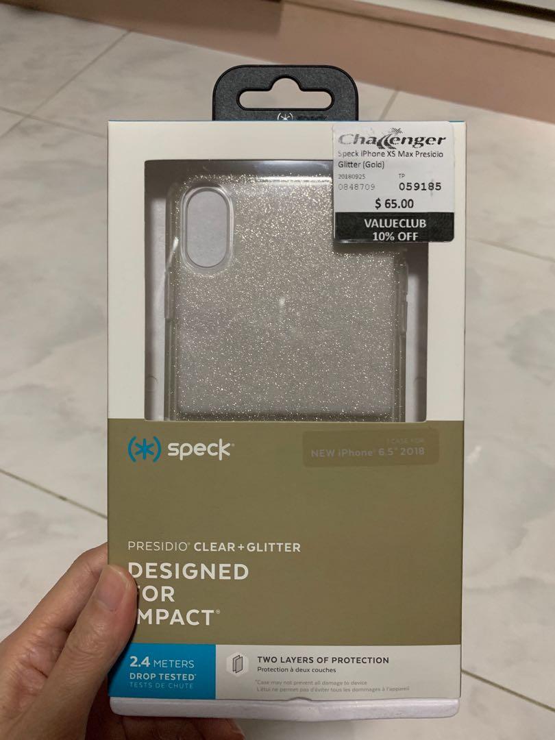 Speck Presidio Glitter Gold Case For Iphone Xs Max Mobile Phones