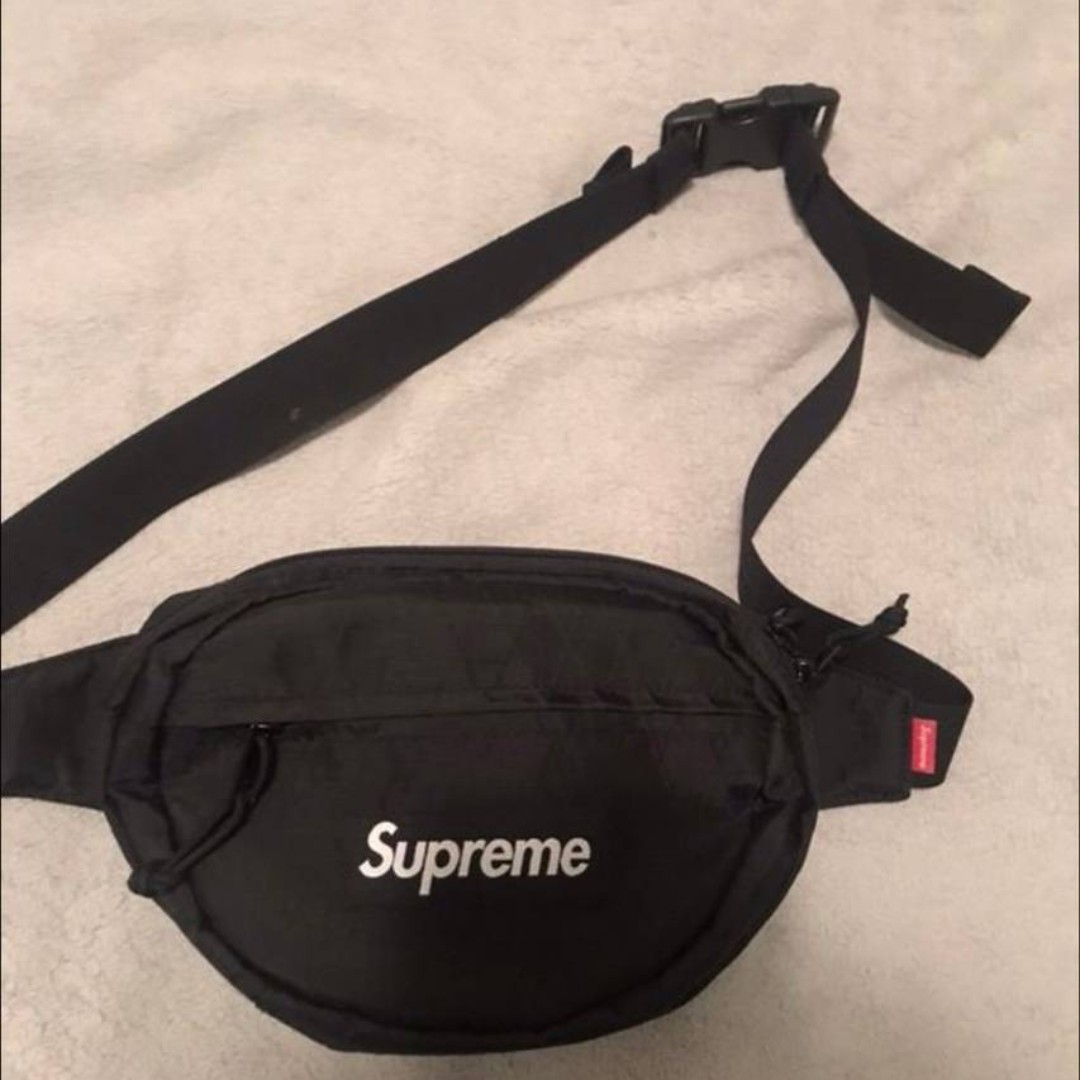 supreme waist bag black fw18