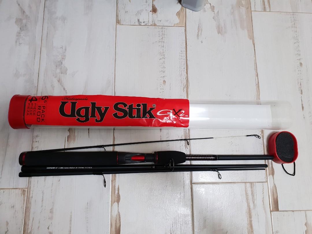 Red Ugly Stik GX2 Fishing Rod 6'6 (1.98M) Action: Medium (6-15 lb. line)