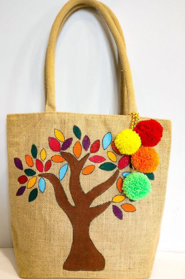Jute hand best sale purse