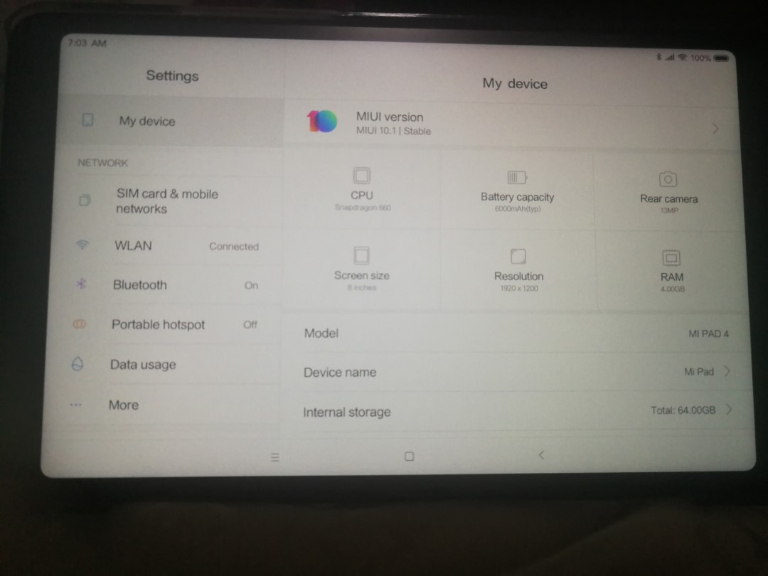 Xiaomi miPad 4 64gb Lte, Mobile Phones & Gadgets, Tablets, Android on ...