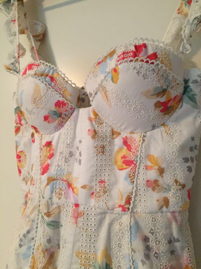 Zimmermann belle bustier playsuit top