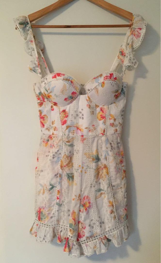 Zimmermann belle bustier playsuit top