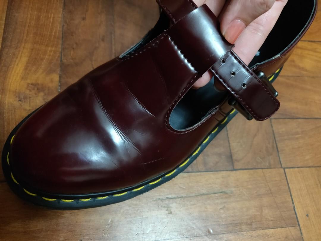 dr martens polley cherry red