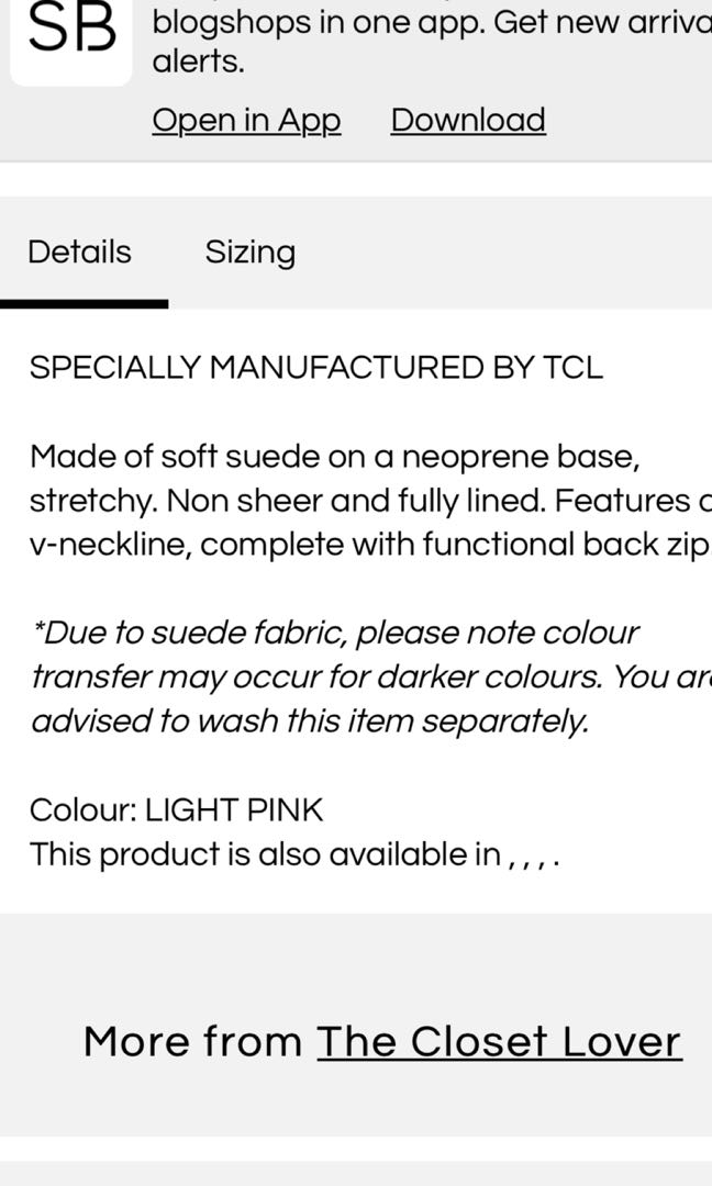 Bn The Closet Lover Amber Suede Top In Pink S Women Fashion Share This Listing