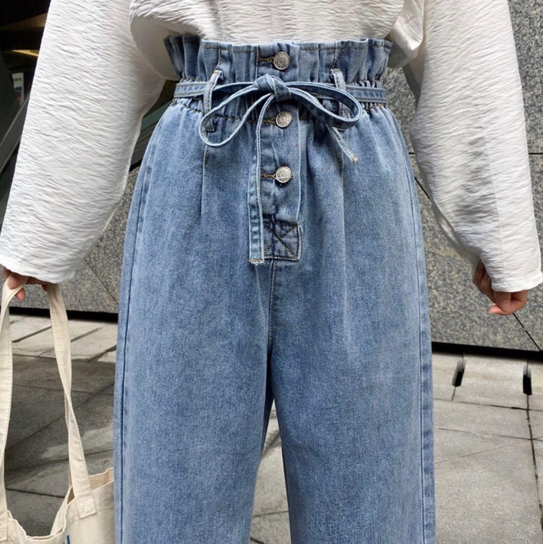 Ruffle waist jeans Clearance