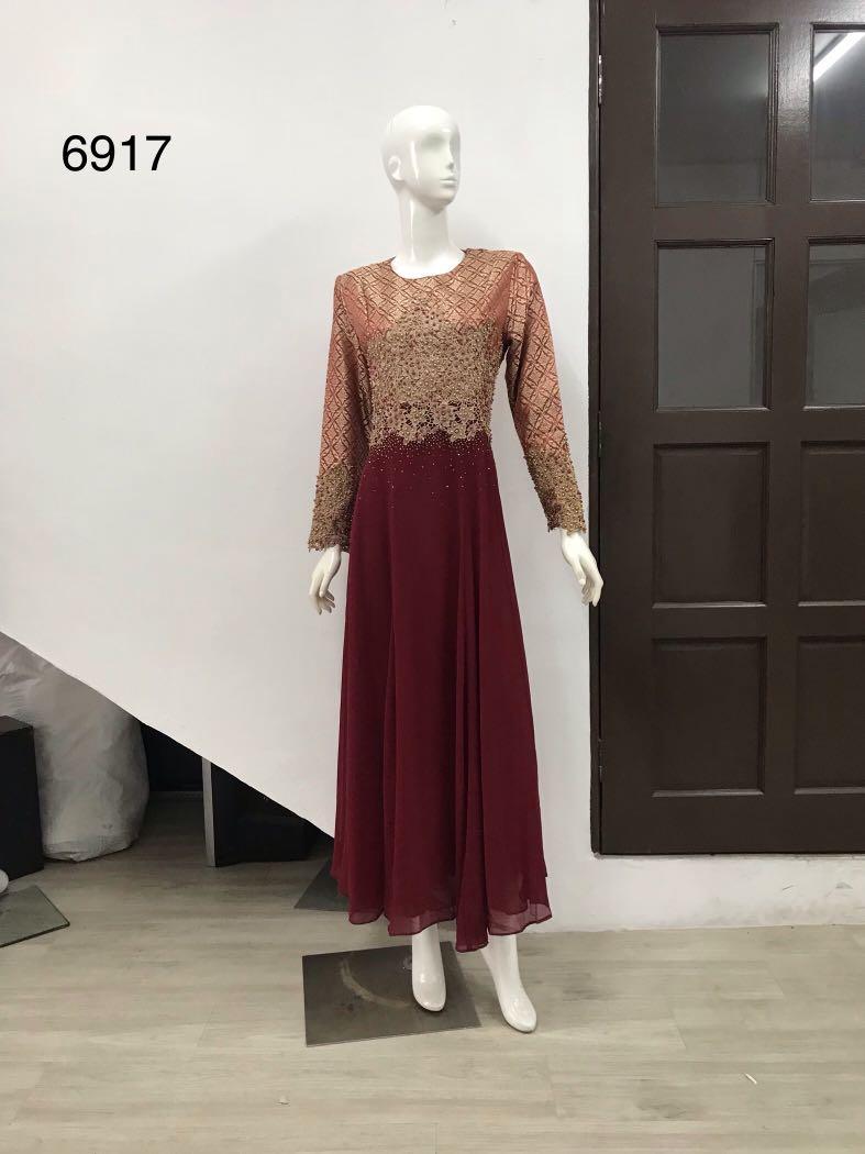 Dress top songket muslimah