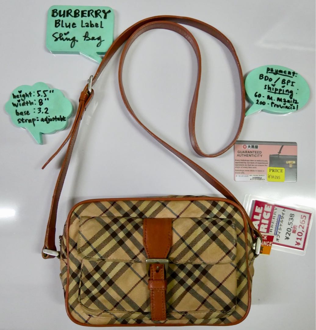 ＢＵＲＢＥＲRＹ　ＢlＵE l a b elサコッシュショルダー BURBERRY Blue Label Denim and Leather Accent Shoulder Strap