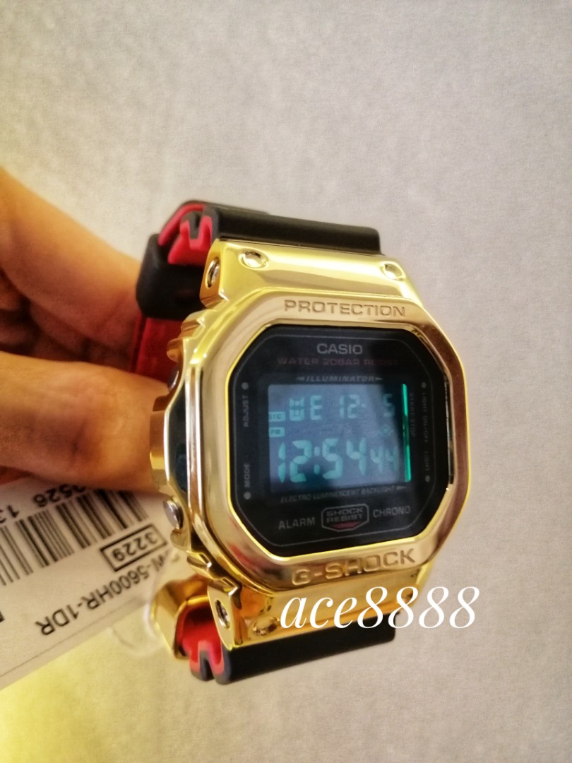 Casio G Shock Full Metal Dw5600 Gold Silver Custom Men S Fashion Watches On Carousell