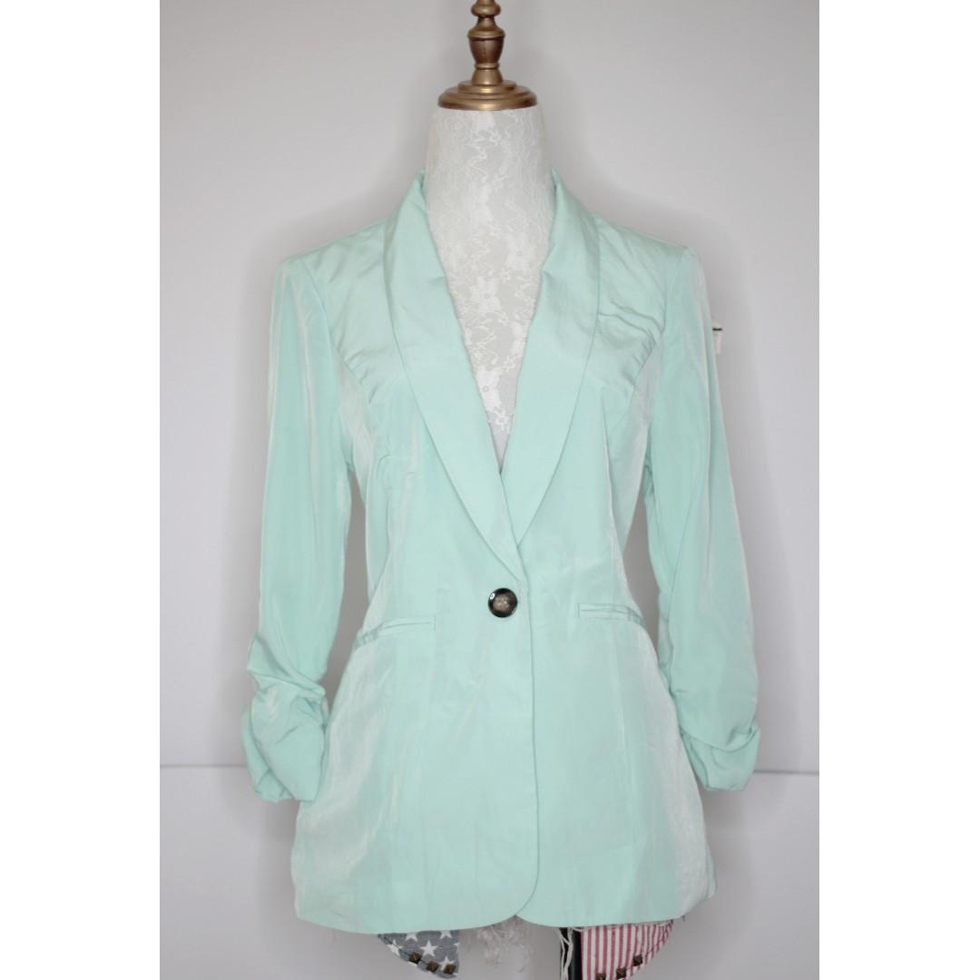 mint green ladies suits