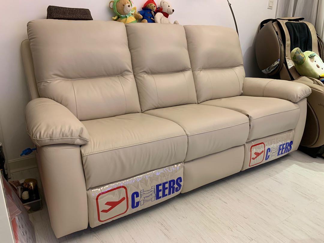 Cheers 3 Seater Leather Sofa Home Furniture Furniture On Carousell