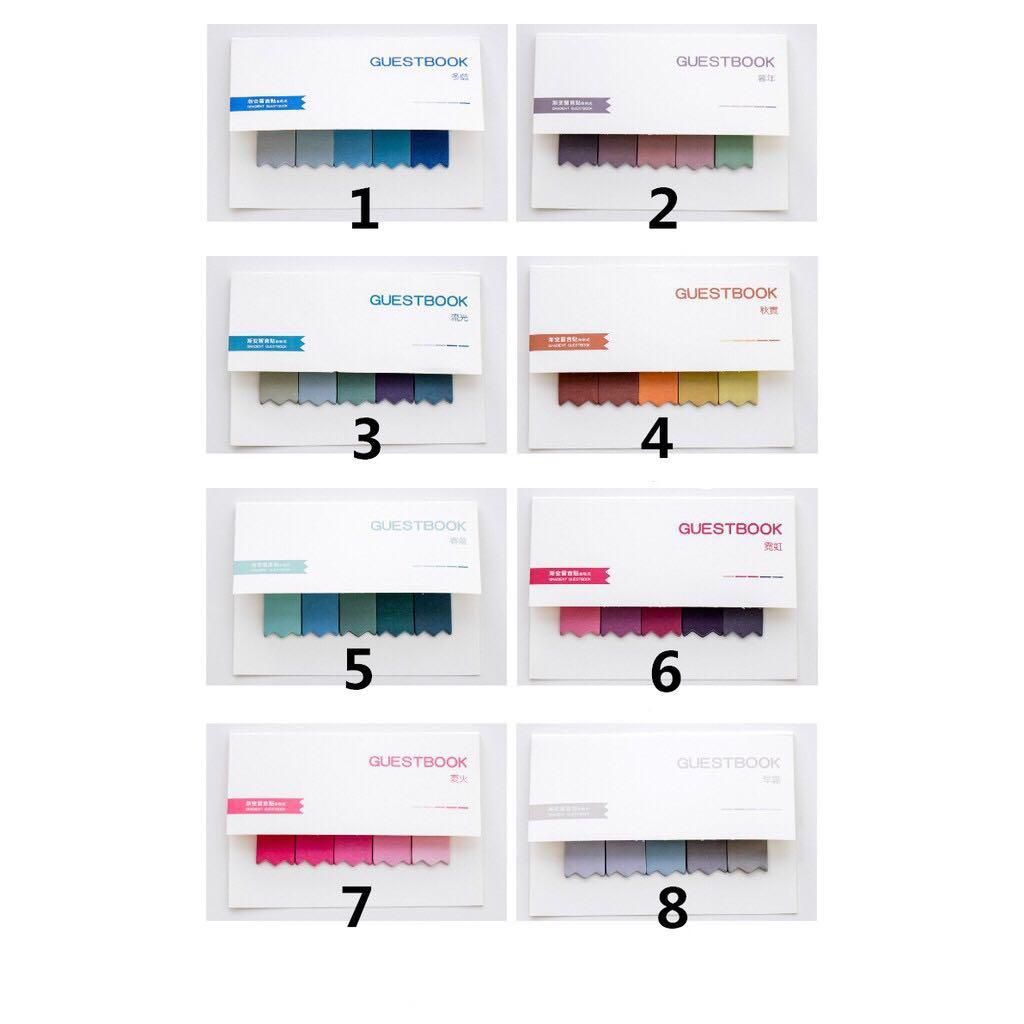 Colored Strips Sticky Notes (Category: Stationery & School Supplies) located in Manila. Submitted by scratch_ph (Listing ID 171408559, Image 3). Description: 5 colors each set Each color has 20 sheets total of 100 sheets per set☺️ .