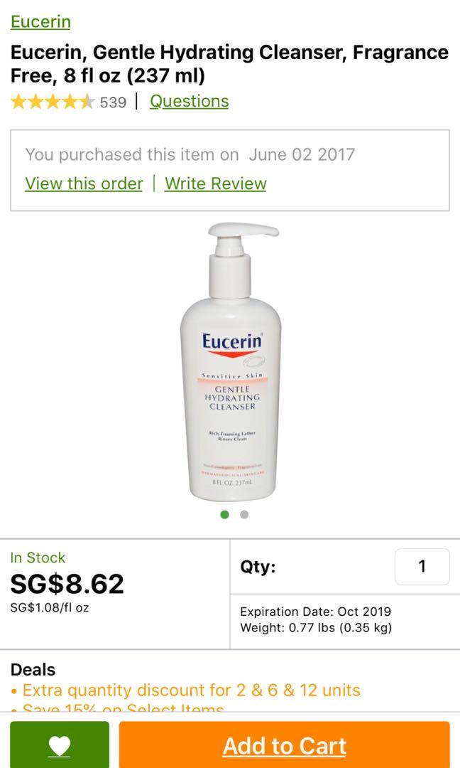 gentle hydrating eucerin