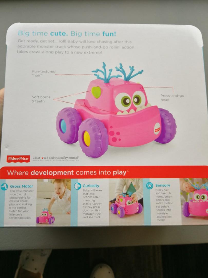 Fisher Price Press and GO Monster Truck (Pink), Hobbies & Toys, Toys
