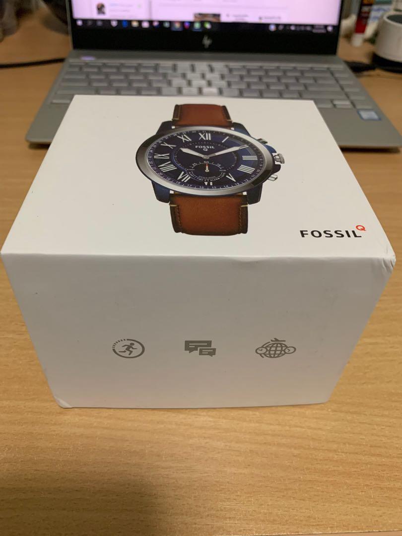 FOSSIL Hybrid Smartwatch Grant Light Brown Leather BNIB Mobile