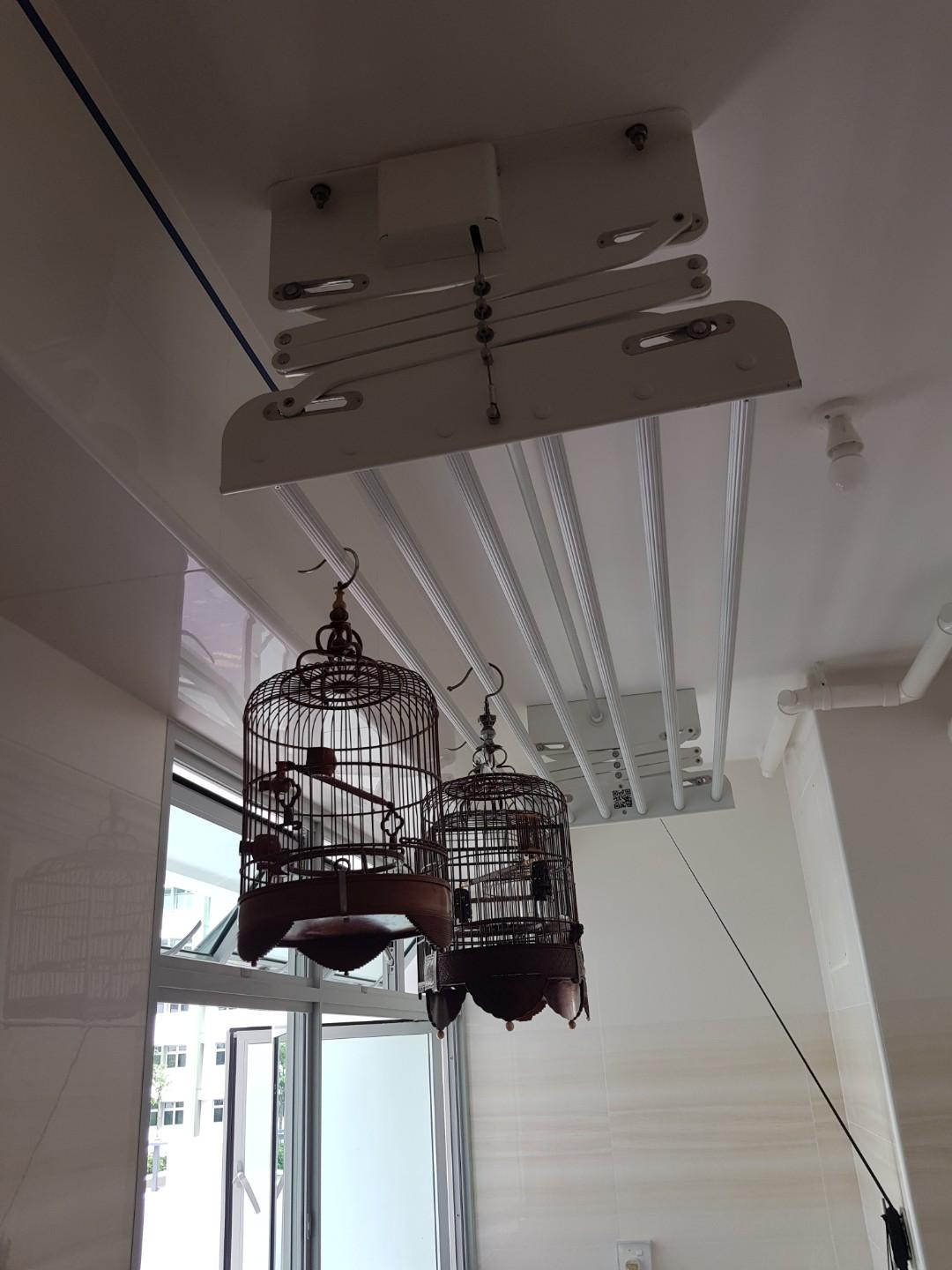 HDB CEILING CLOTHES HANGER RACK / DRYING RACK, Furniture & Home Living