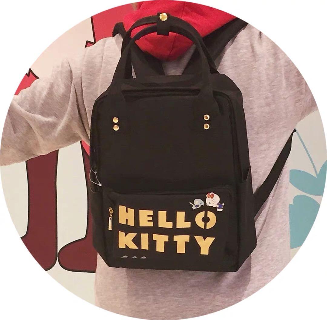 Hello kitty black backpack women s fashion bags wallets backpacks
