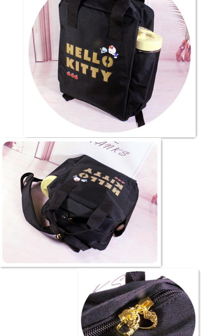 Hello kitty black backpack women s fashion bags wallets backpacks