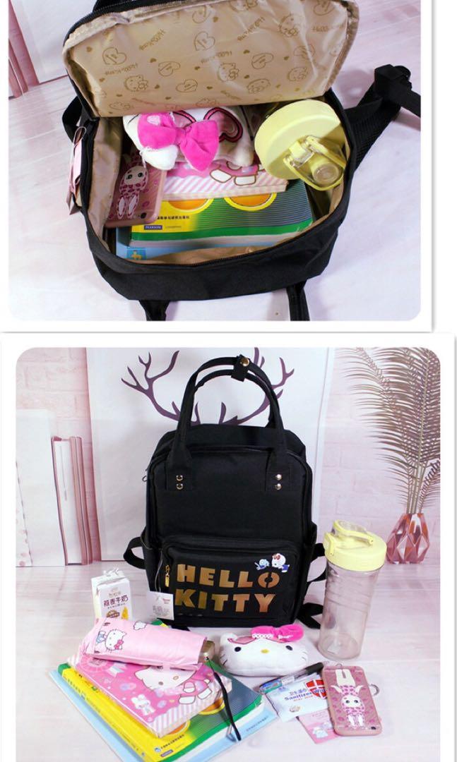 Hello kitty black backpack women s fashion bags wallets backpacks