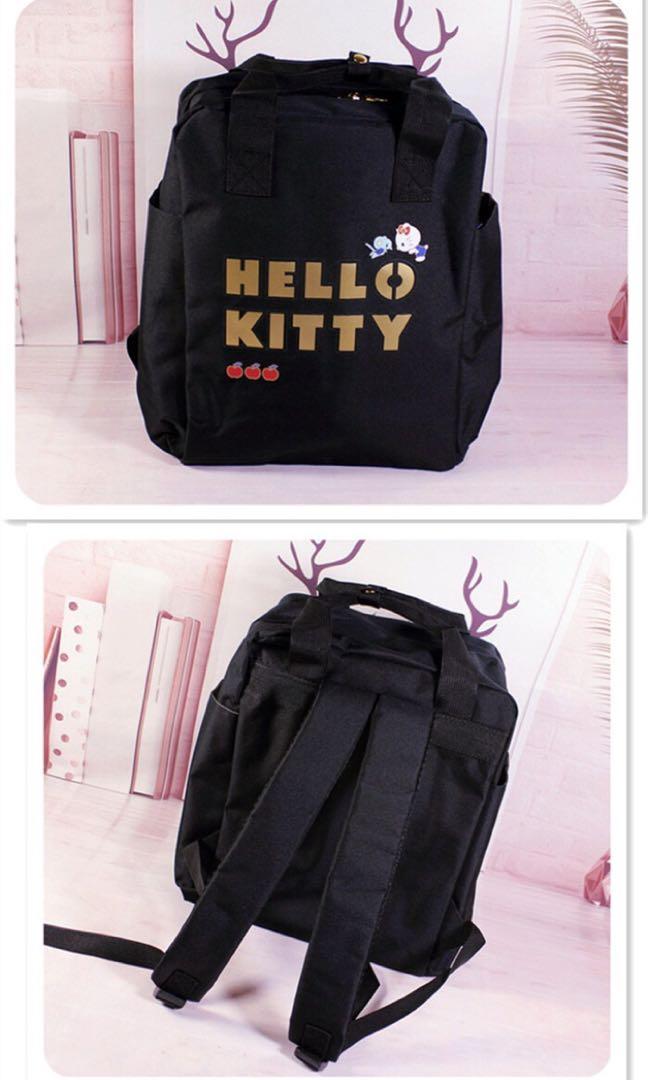 Hello kitty black backpack women s fashion bags wallets backpacks