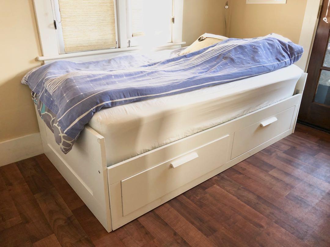 Ikea Brimnes Daybed Frame With 2 Drawers Furniture On Carousell