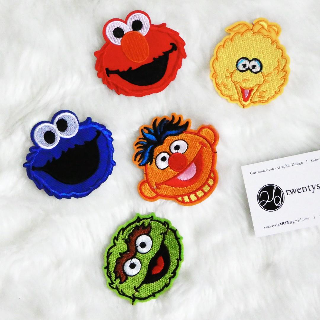 Iron On Patch Sesame Street Elmo Cookie Monster Big