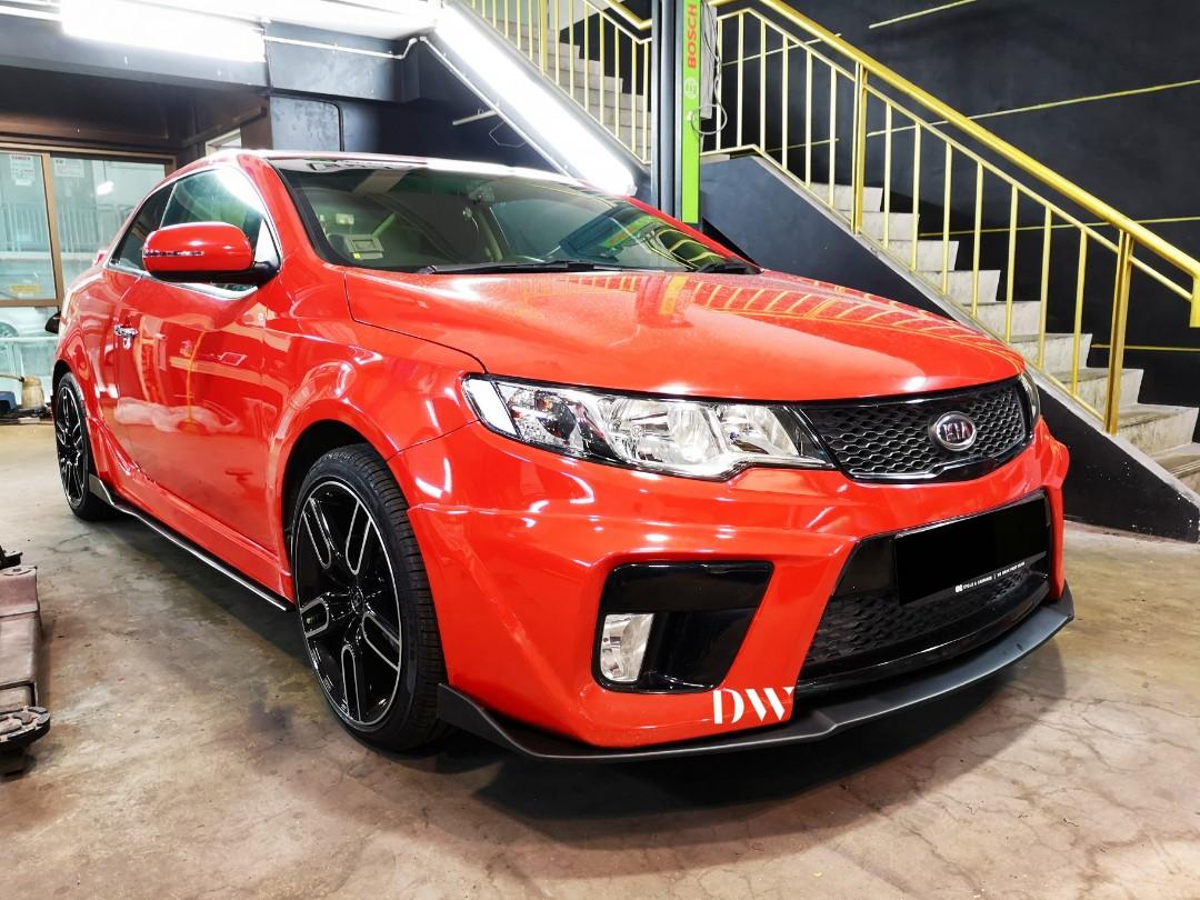 Kia Forte Koup Front lip and side skirt PPR, Car Accessories ...